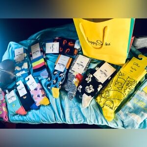 BNWT 12 Pair NEW Happy Socks Multicolored Simpsons Themed Bundle/Solo Fits Most